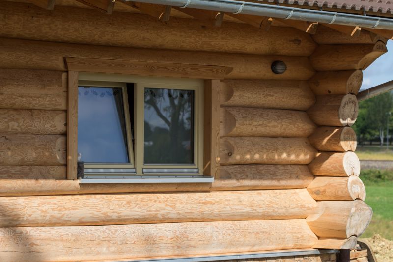 Log Home with Fresh Stain